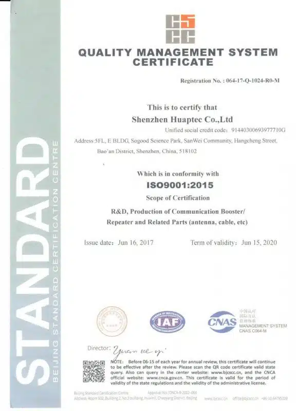 Certificado ISO 9001:2015 da HiBoost